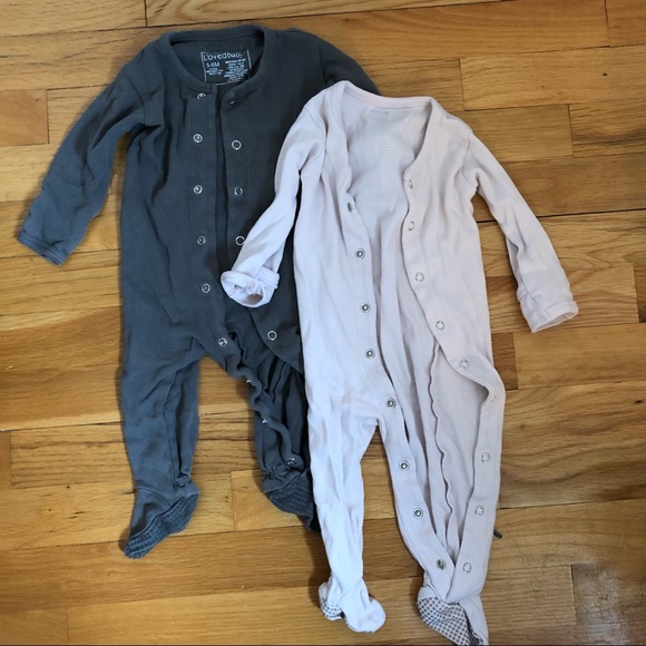 2 x Loved baby footie one pieces 3-6 months